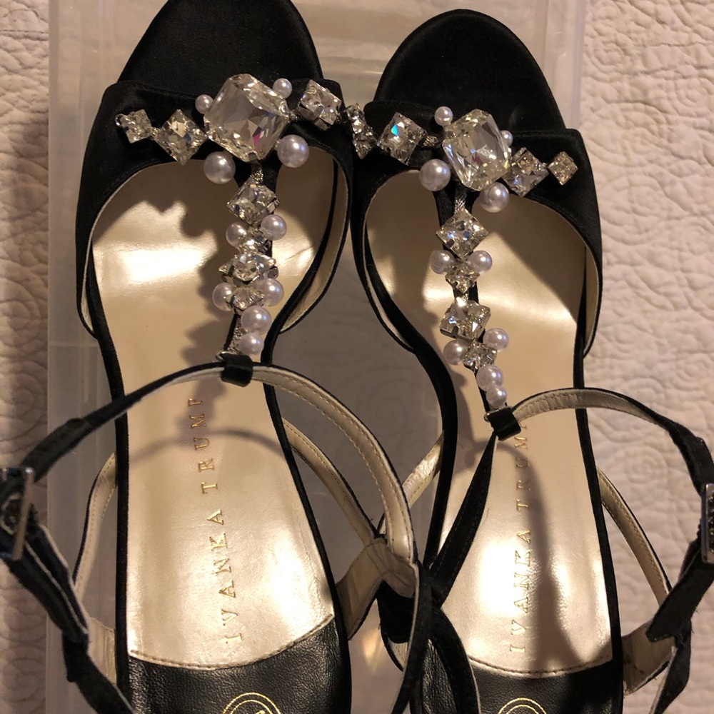 Ivanka Trump Jeweled Sandal Heels